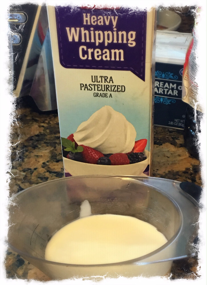 1/2 cup Heavy whipping cream